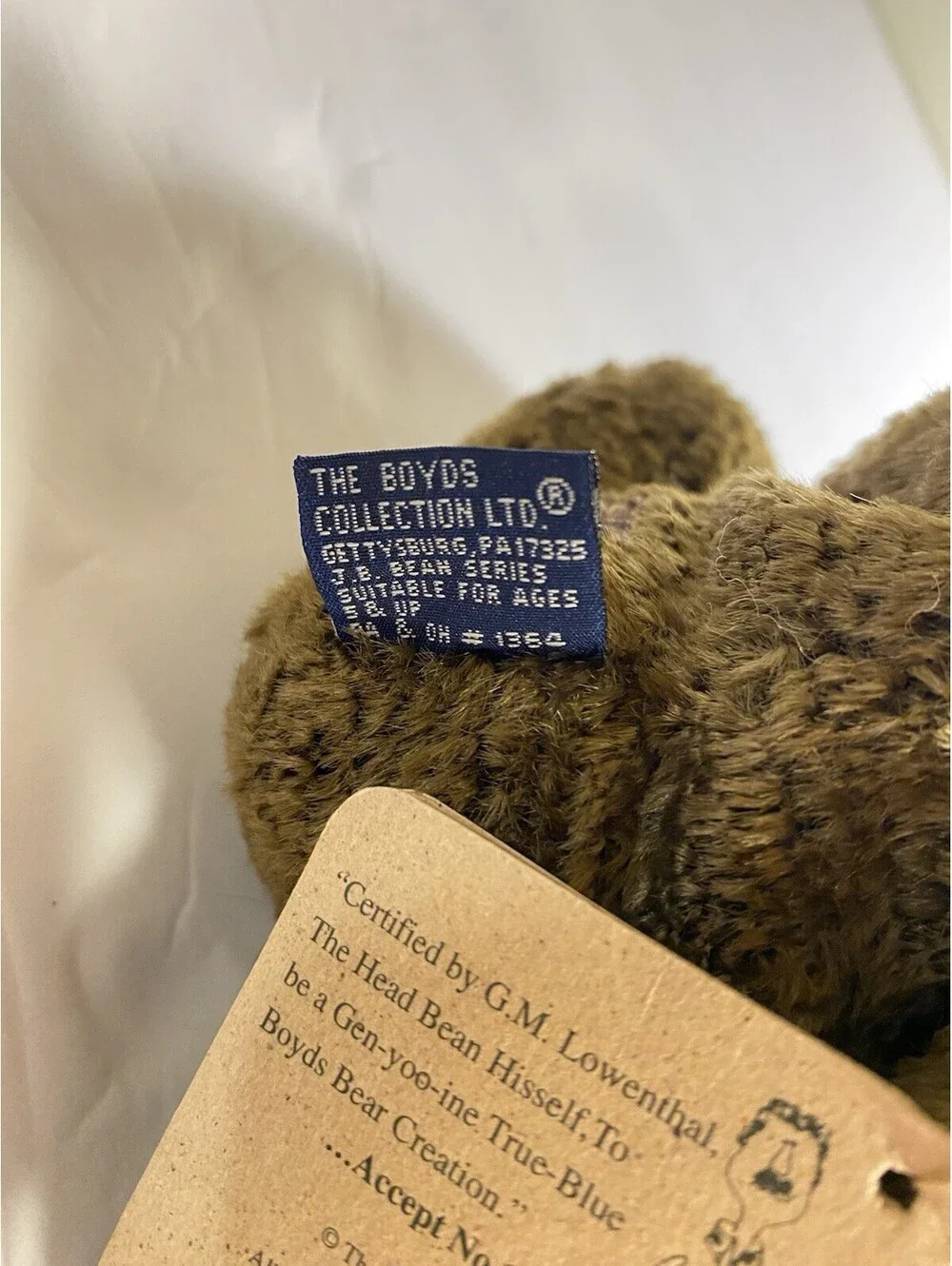 Boyds Bear Scruffy Beariluved 51000-05 Vintage 9” Tall Filled With Pellets